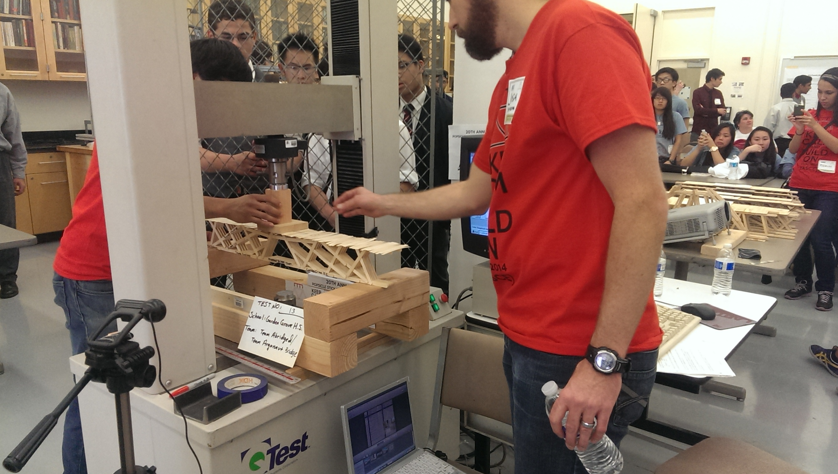 Cal State Northridge Popsicle Stick Bridge Competition 2014