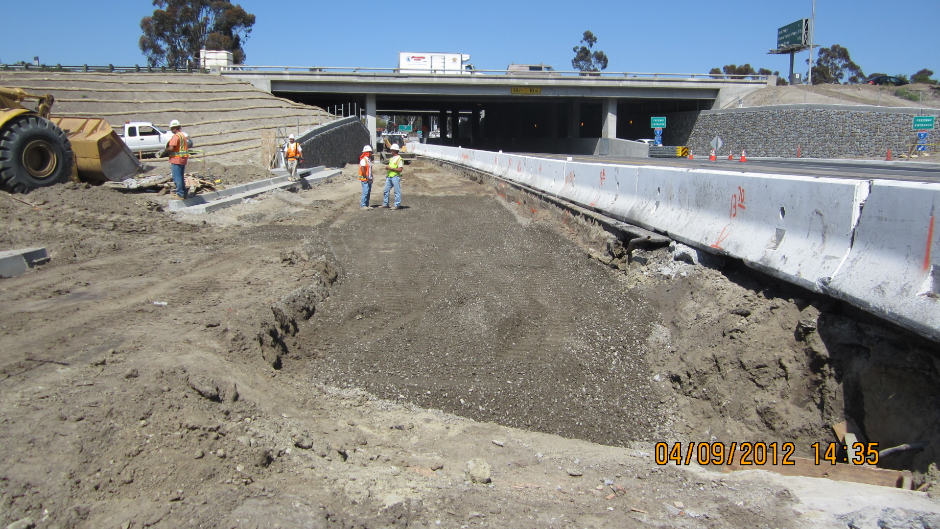 Loop on-ramp grading