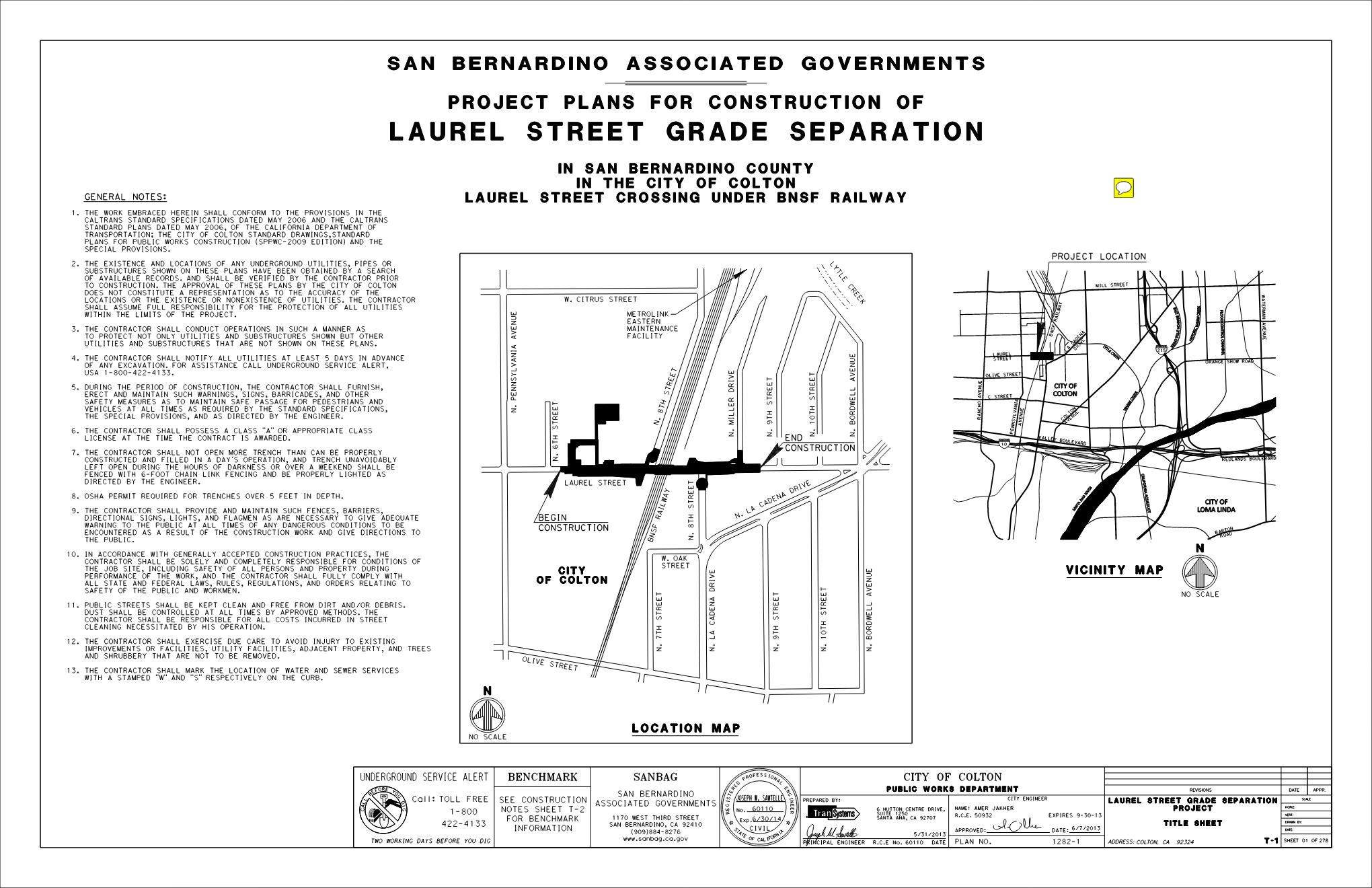 Project Plans - Cover Sheet