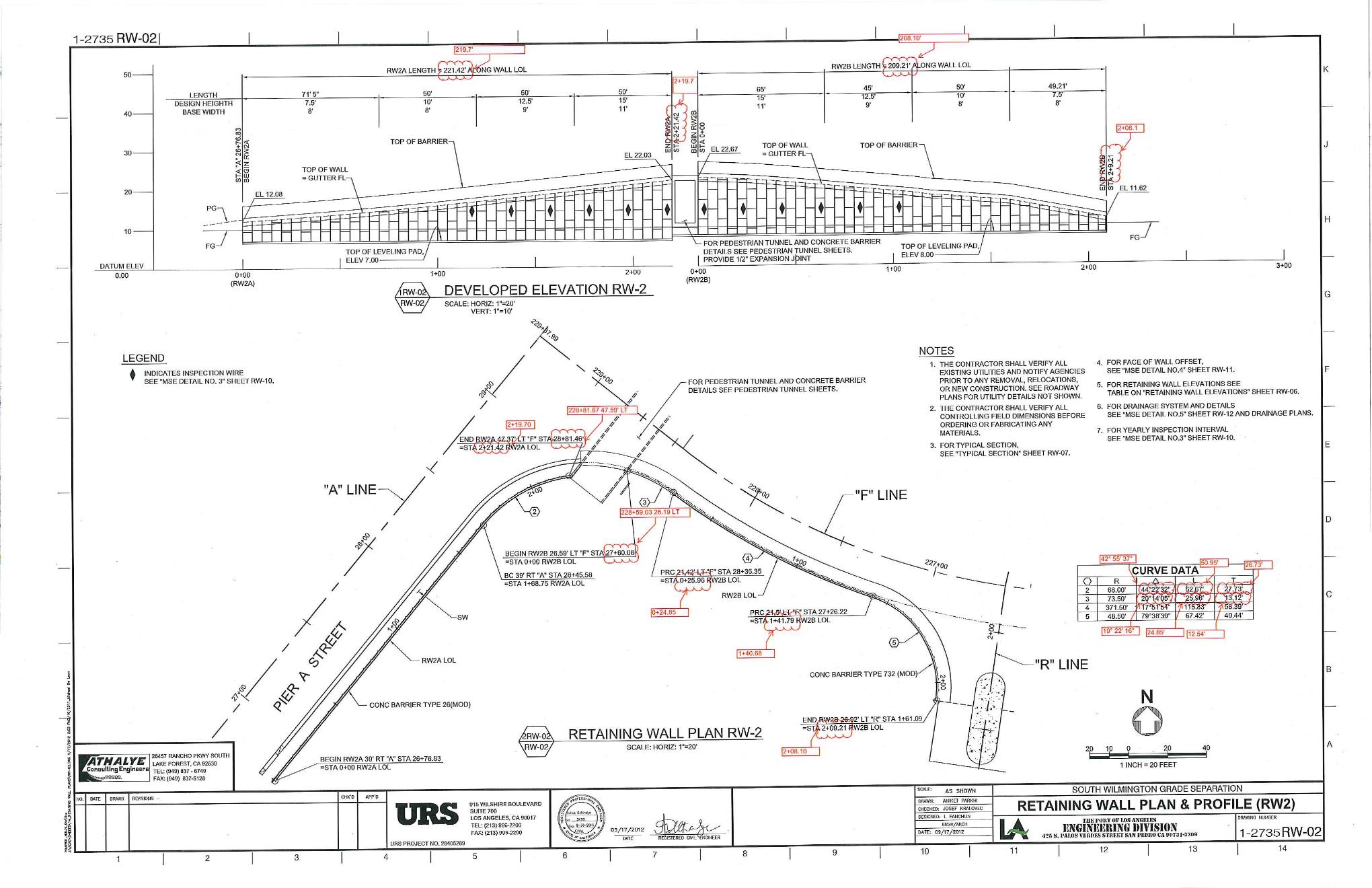 MSE Retaining Wall 2 - Plan & Profile